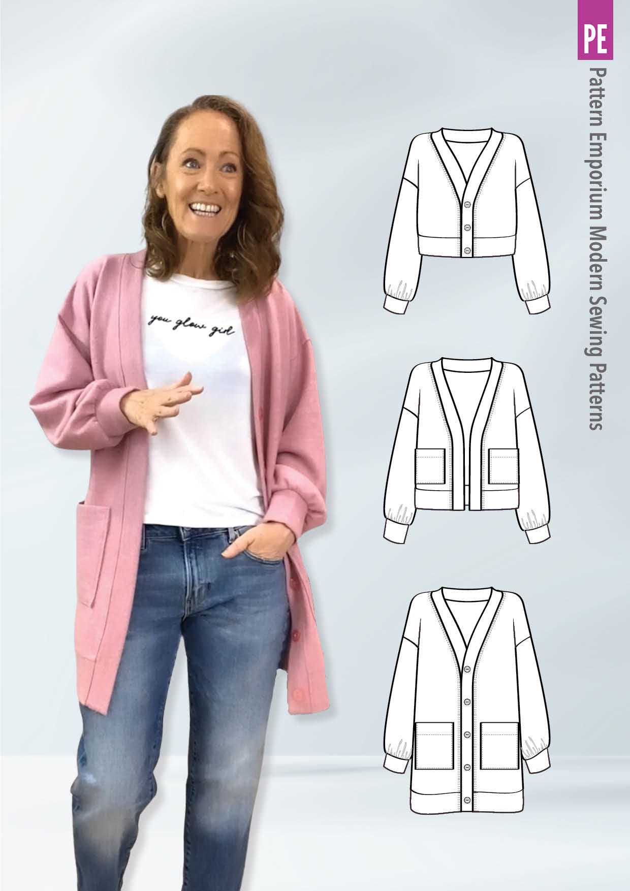 Grab A Cuppa Cardi | Oversized Cardigan Sewing Pattern