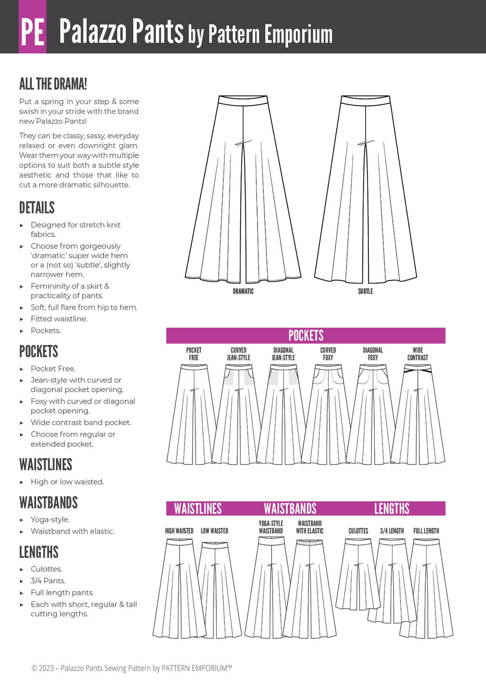 Shop Pants Sewing Patterns Online Pattern Emporium PATTERN EMPORIUM