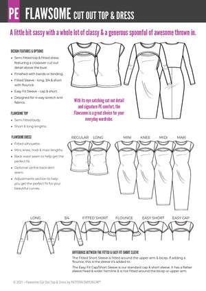 Flawsome Cut Out Top & Dress Sewing Pattern
