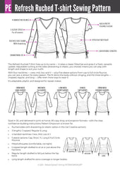 Refresh Ruched T-shirt PDF Sewing Pattern