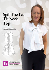 Spill The Tea | Tie Neck Top PDF Sewing Pattern