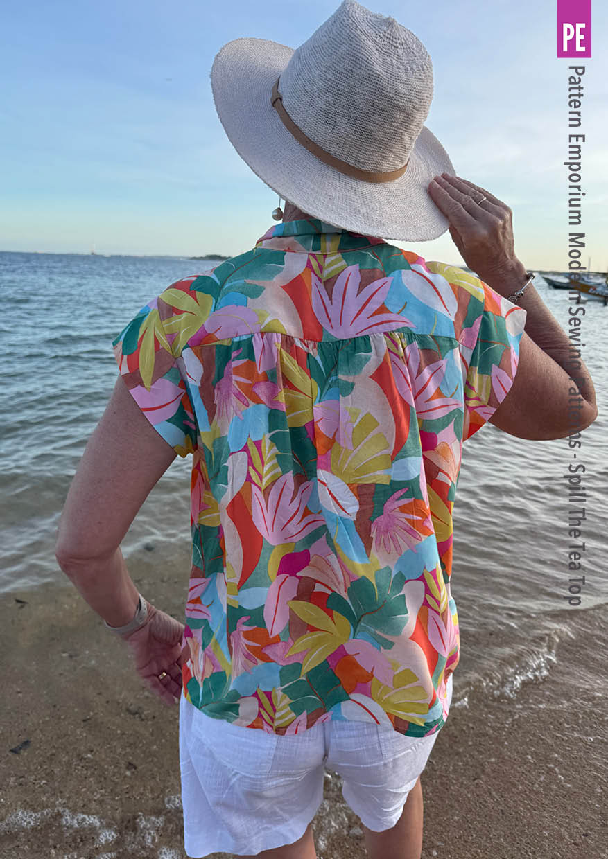 Spill The Tea | Tapered Tie Neck Top