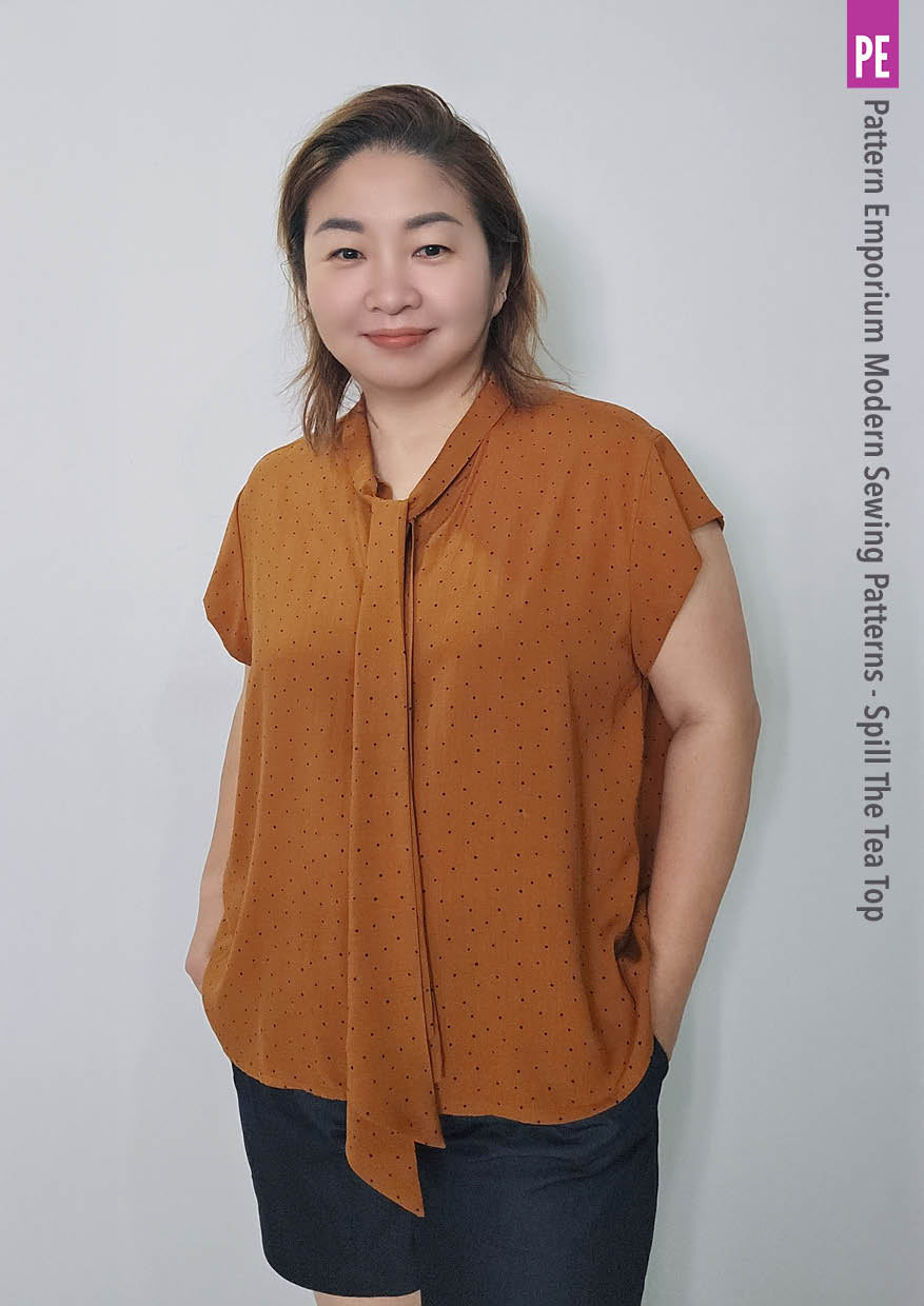 Spill The Tea | Tapered Tie Neck Top