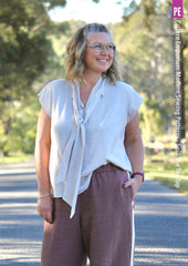 Spill The Tea | Tapered Tie Neck Top