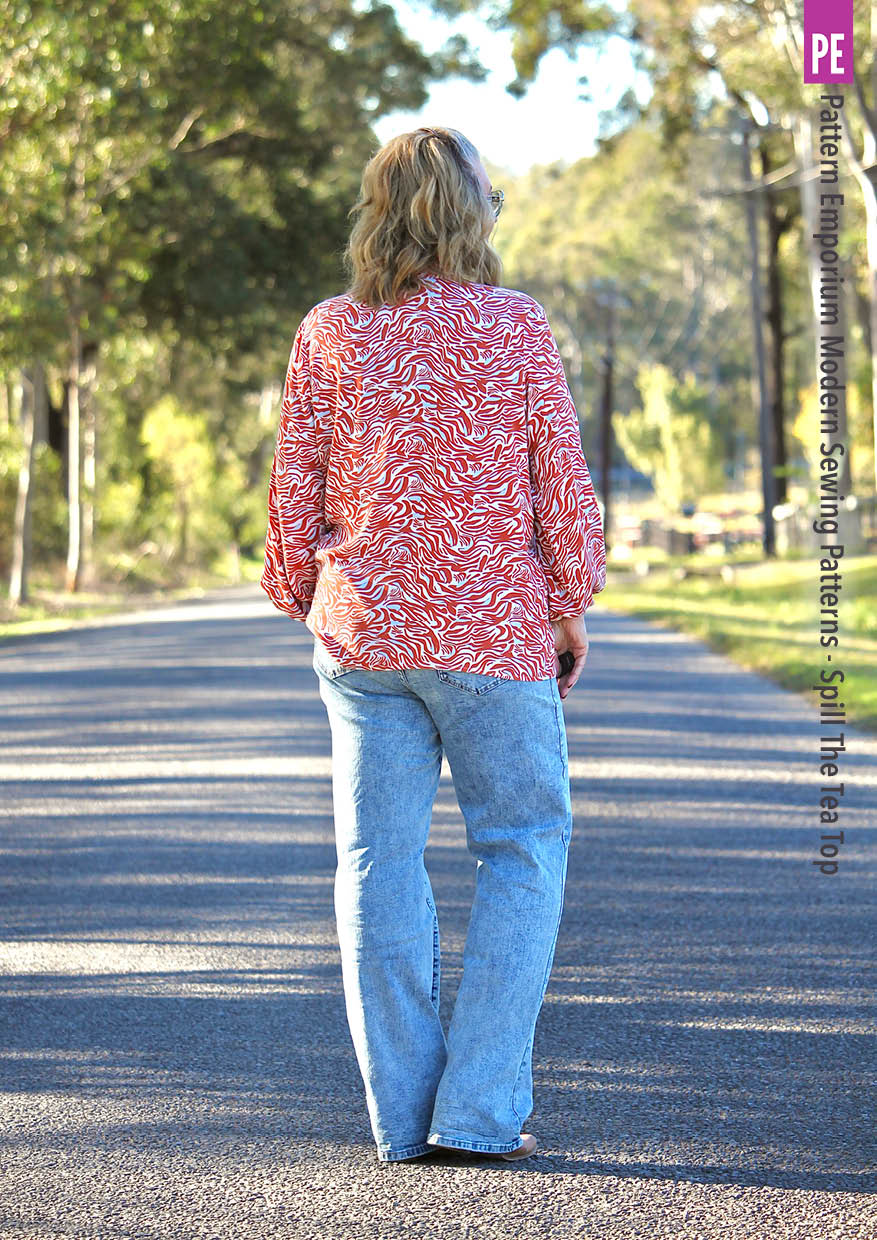 Spill The Tea | Tapered Tie Neck Top