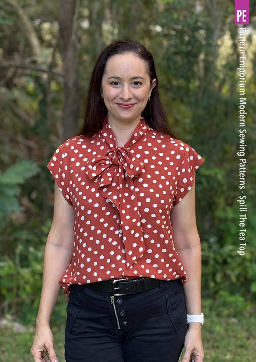 Spill The Tea | Tapered Tie Neck Top
