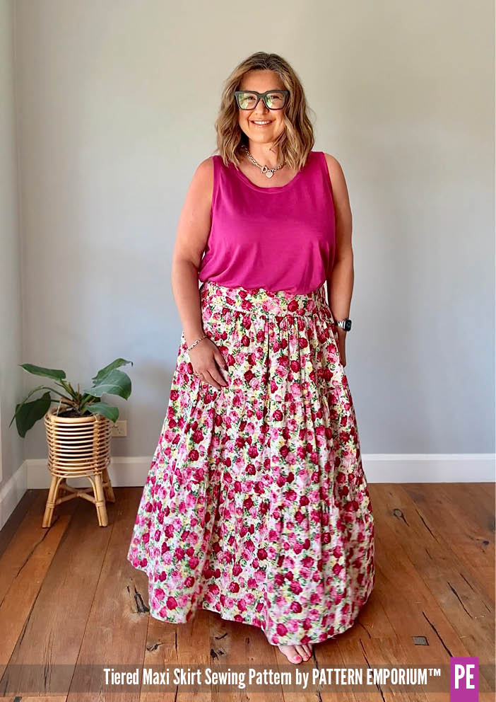 Tiered Maxi Skirt | Women's Sewing Pattern