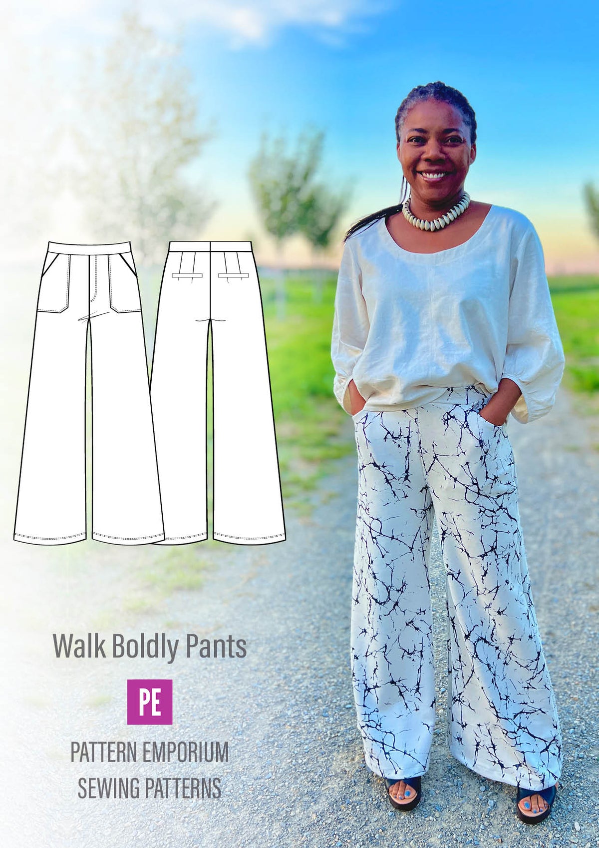 Walk Boldly | Wide Leg Pants Sewing Pattern