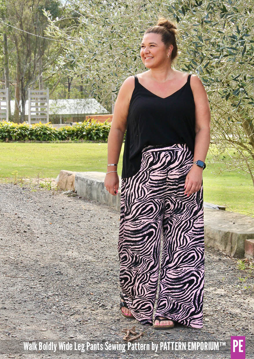 Wide Leg Pattern Set Walk Boldly Wide Leg Pants Sewing Pattern - PATTERN EMPORIUM