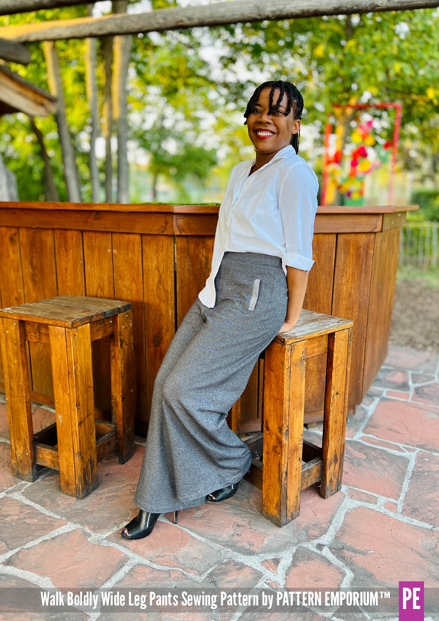 Walk Boldly Wide Leg Pants Sewing Pattern - PATTERN EMPORIUM