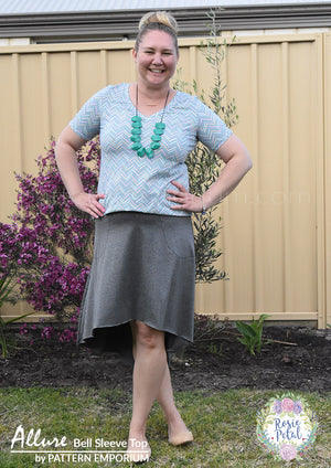 View our ladies t-shirt sewing pattern