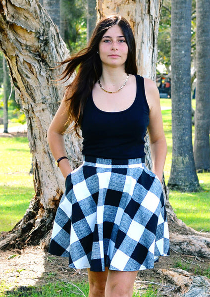 Jersey plus size skater skirt best sale