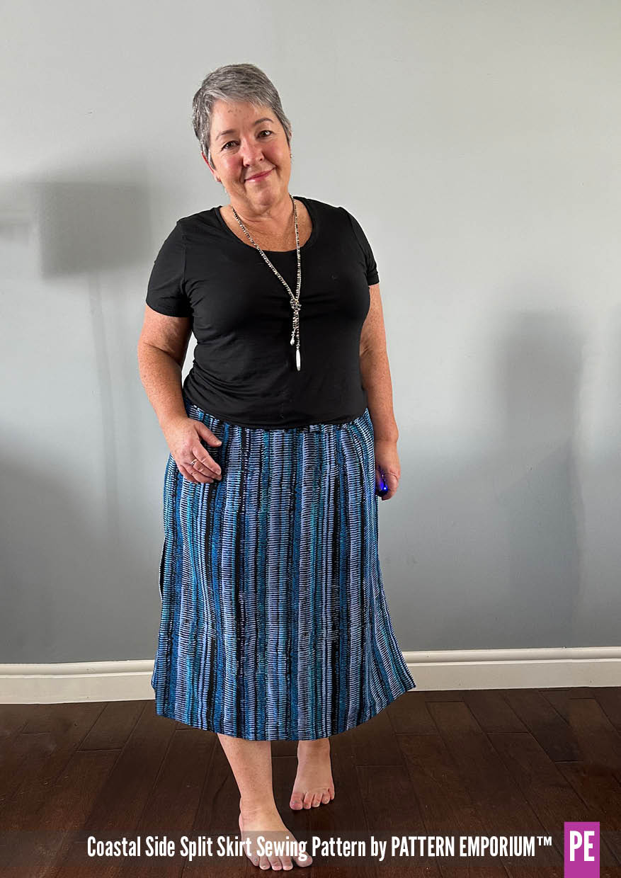 Coastal | Woven Side Split Skirt Sewing Pattern