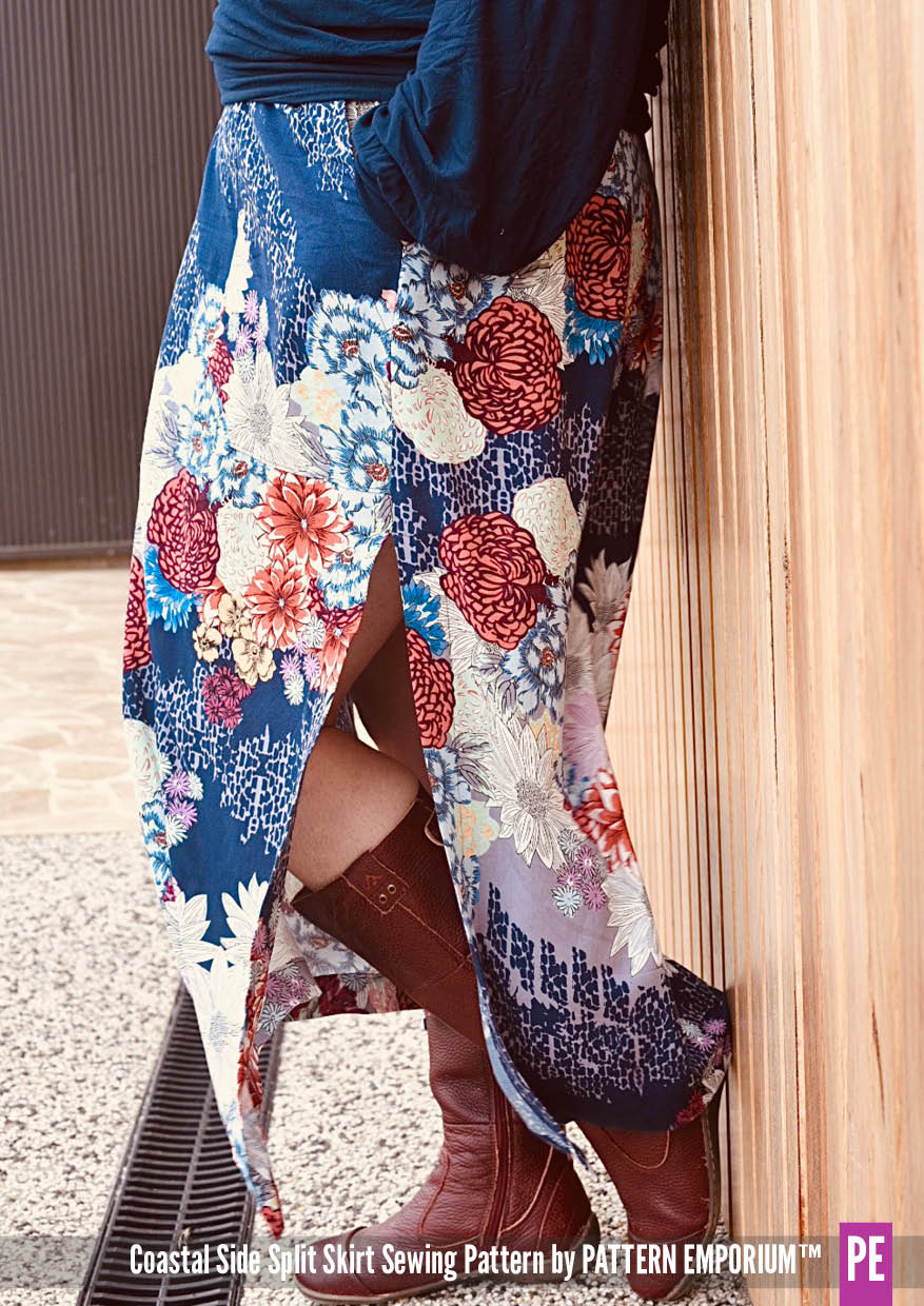Coastal | Woven Side Split Skirt Sewing Pattern