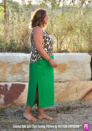 Coastal Side Split Skirt