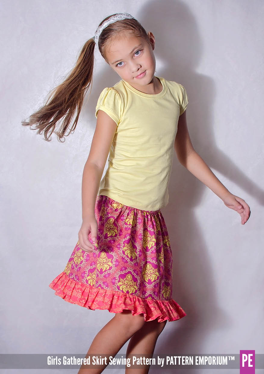 Gathered Skirt | Girls Sewing Pattern