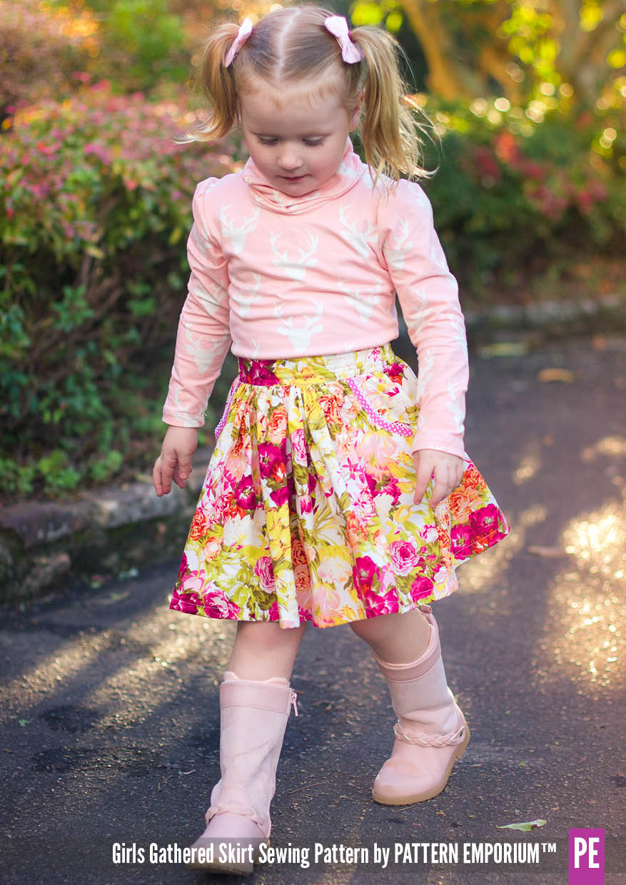 Gathered Skirt | Girls Sewing Pattern