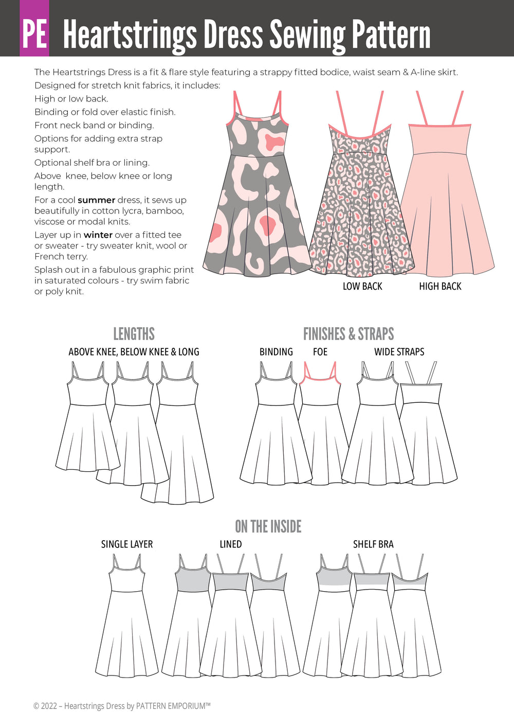 Dress Sewing Patterns for Women & Ladies | Pattern Emporium - PATTERN ...