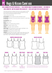 Hugs & Kisses Cami | With Shelf Bra Sewing Pattern