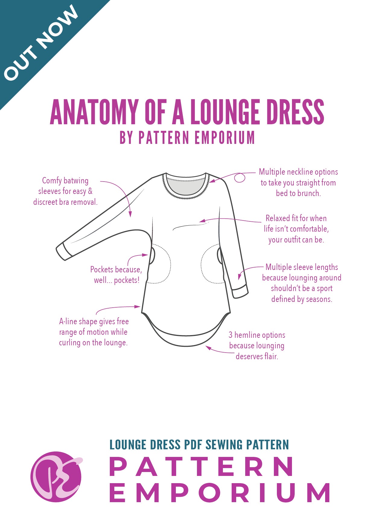 Lounge Dress Sewing Pattern