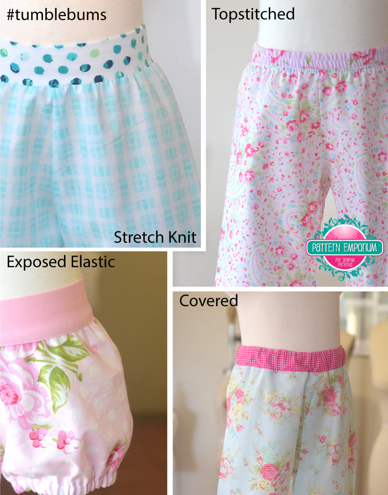 High waisted pants pattern, easy shorts pattern, bloomers sewing