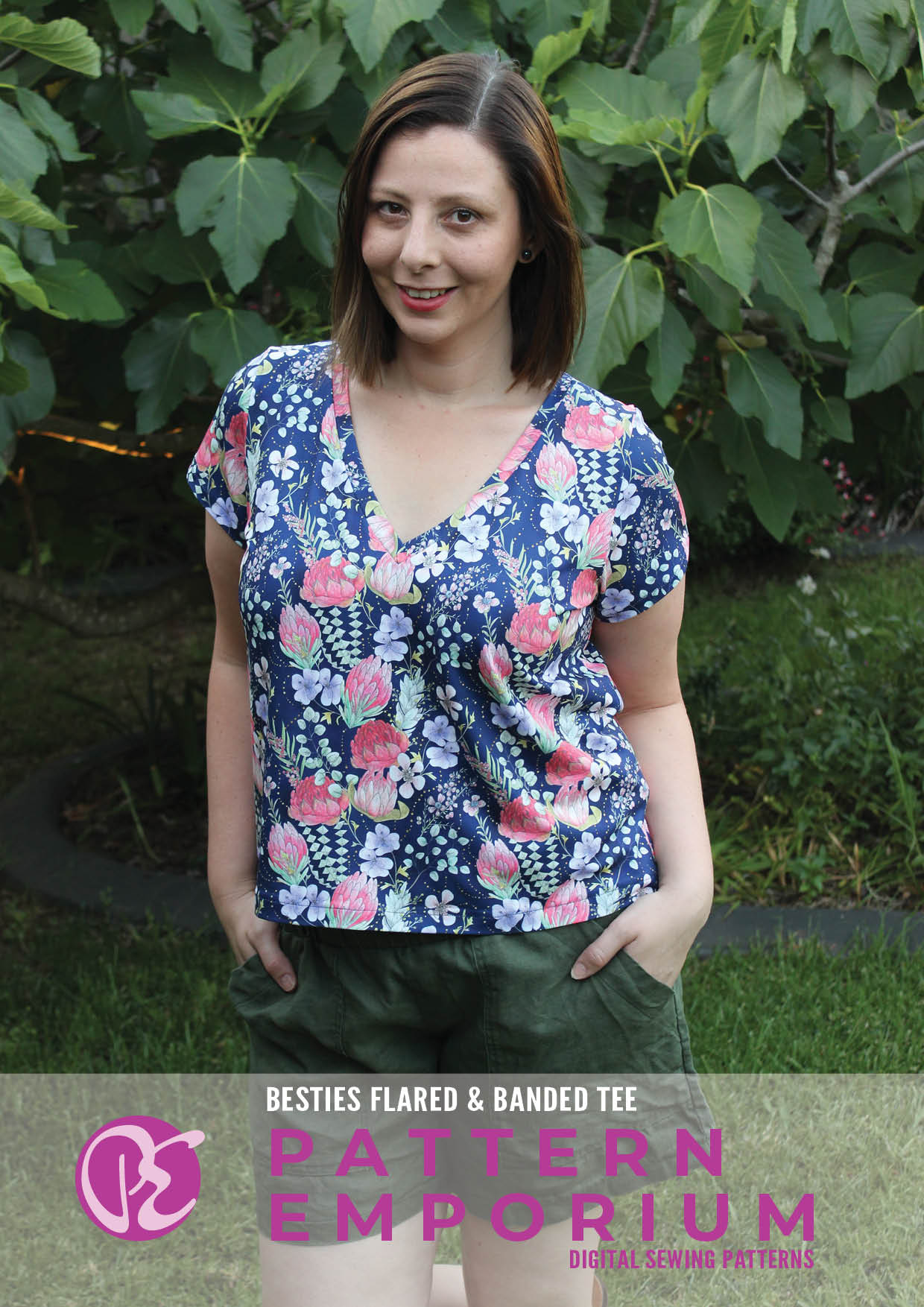 Besties Tee | Flared & Banded T-shirt Sewing Pattern