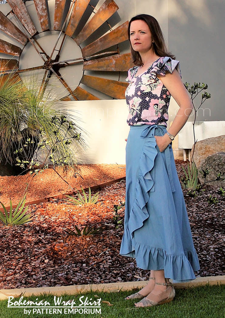 Womens wrap maxi skirt pattern Clearance