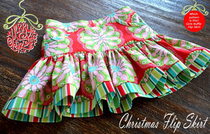 Girls Ruffle Flip Skirt Sewing Pattern