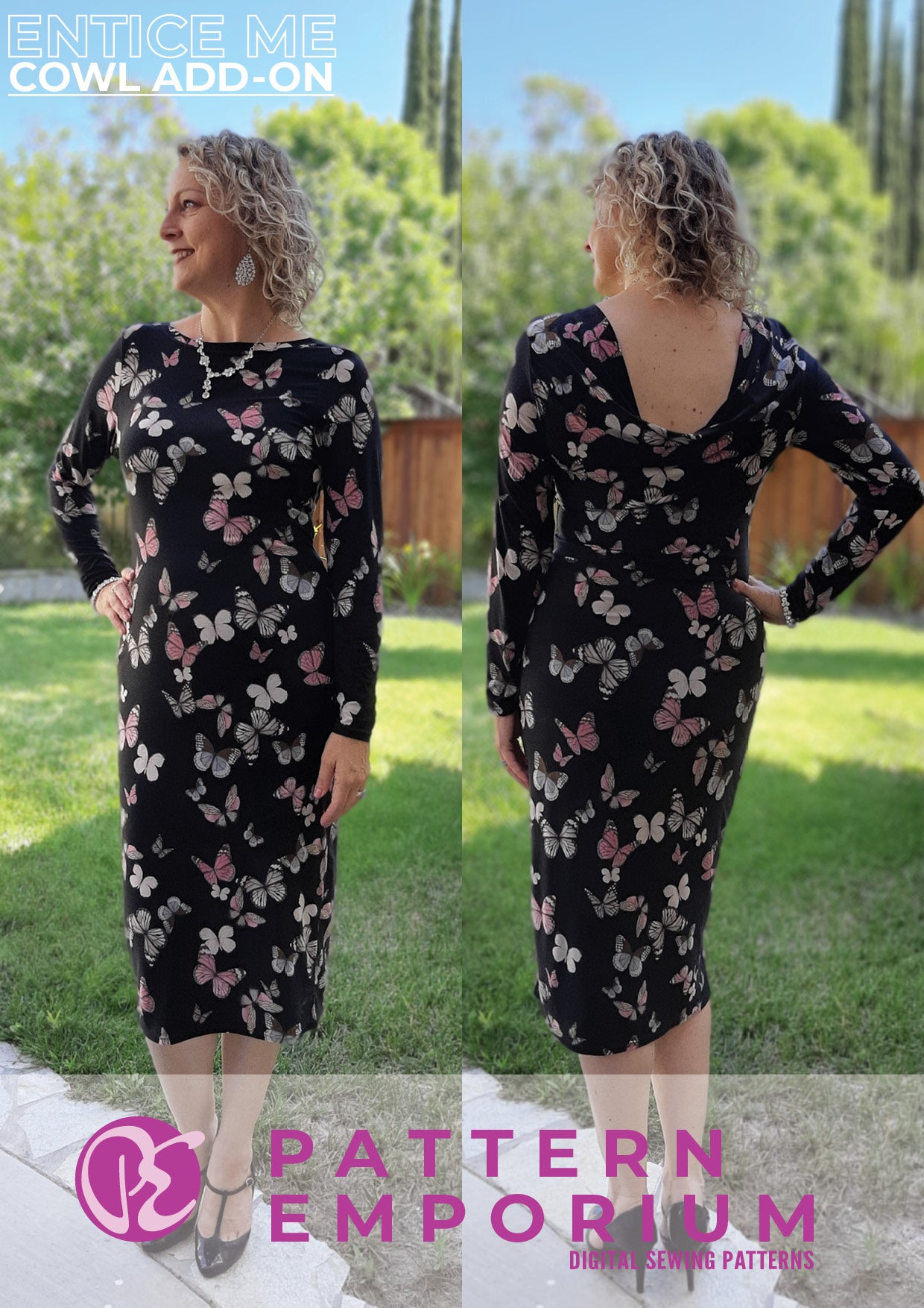 Entice Me Dress : Cowl Back ADD-ON ONLY