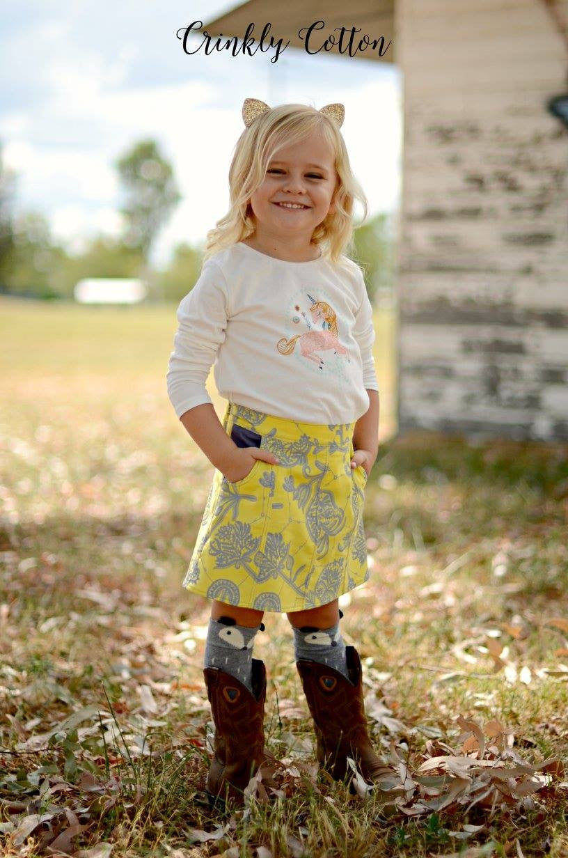 Lovebug | Girls A-line Skirt Sewing Pattern