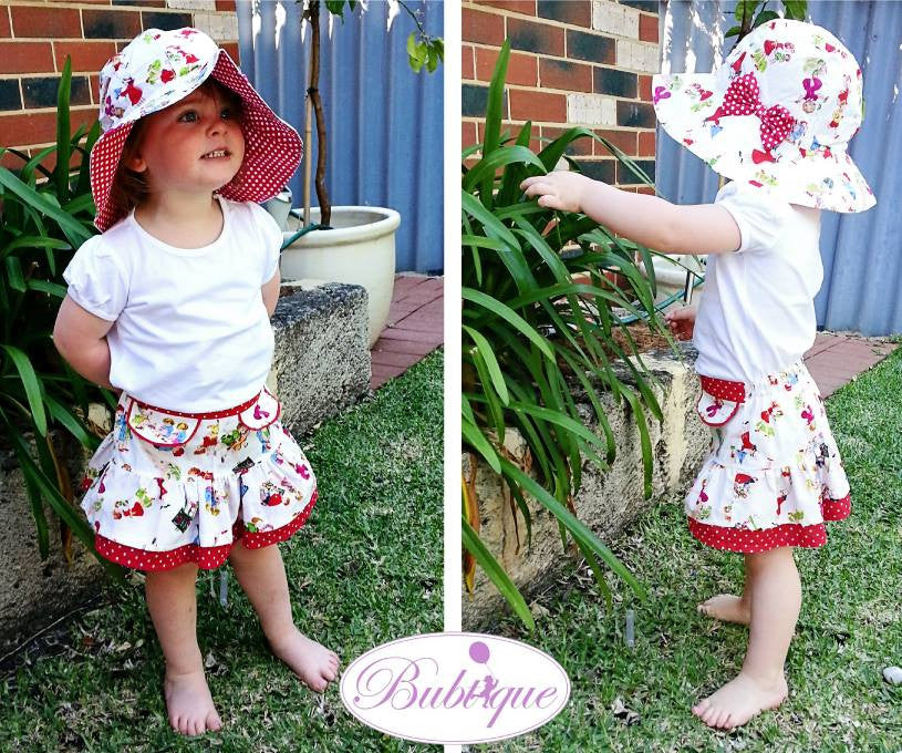 Girls Ruffle Flip Skirt Sewing Pattern