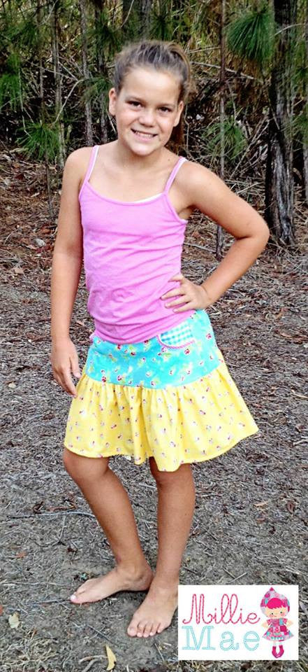 Girls Ruffle Flip Skirt Sewing Pattern