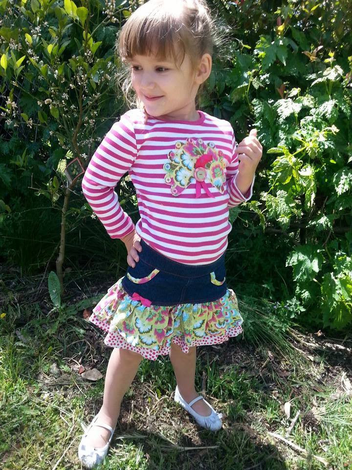 Girls Ruffle Flip Skirt Sewing Pattern