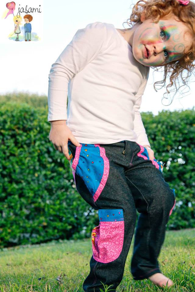 Cargo pants sewing pattern designed especially for girls