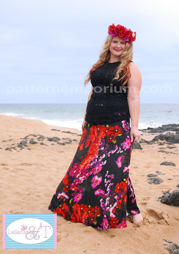 Plus size red shop skirt knitting