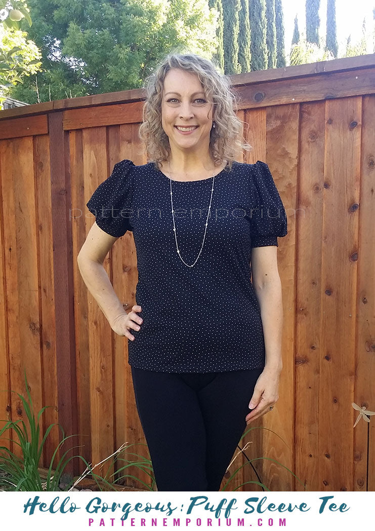 Hello Gorgeous | Puff Sleeve T-shirt Sewing Pattern