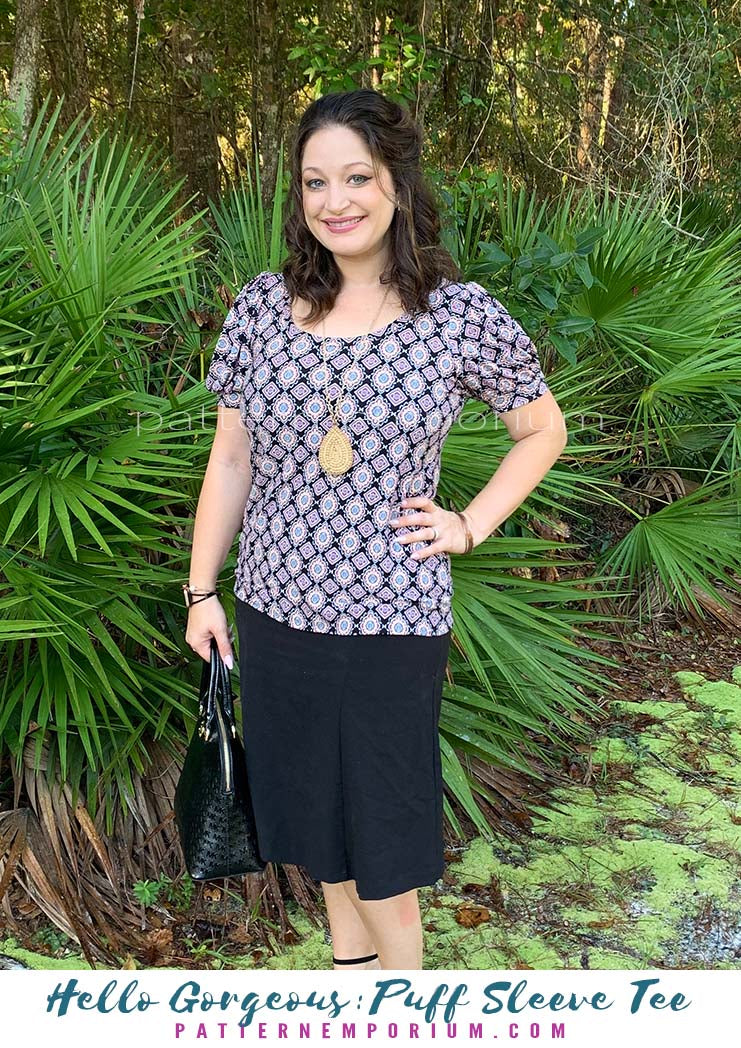 Hello Gorgeous | Puff Sleeve T-shirt Sewing Pattern