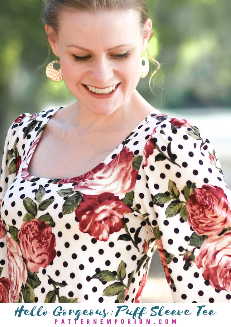 Hello Gorgeous | Puff Sleeve T-shirt Sewing Pattern