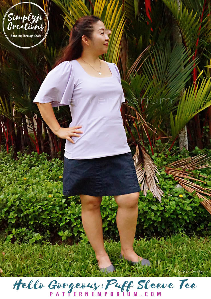 Hello Gorgeous | Puff Sleeve T-shirt Sewing Pattern