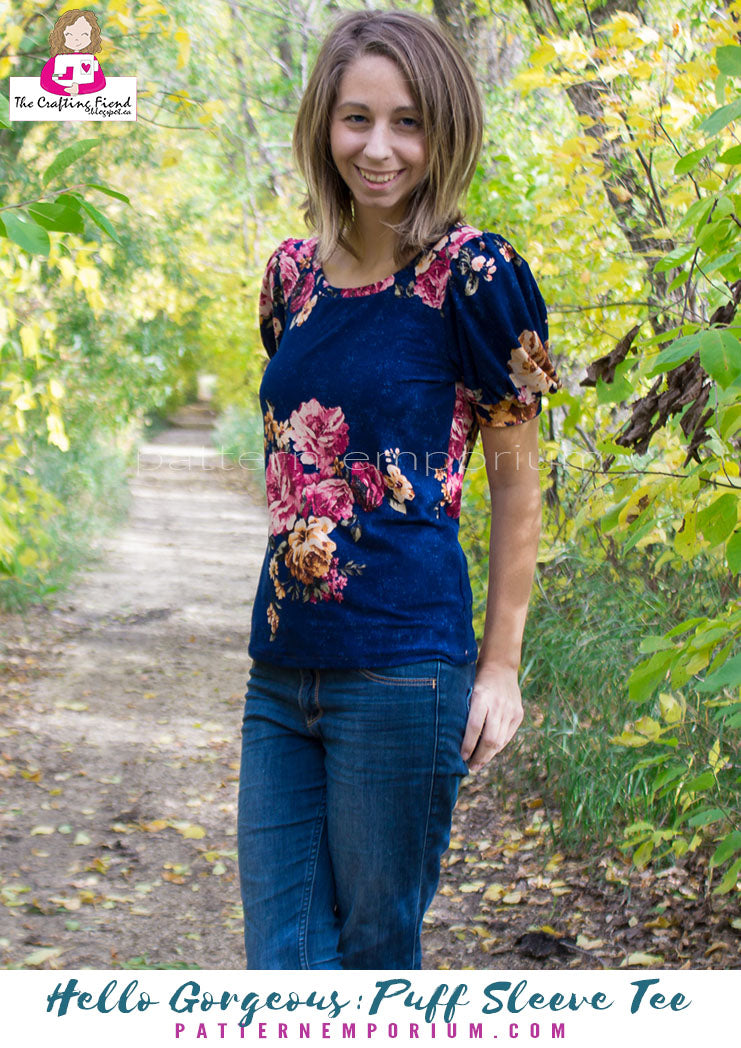 Hello Gorgeous | Puff Sleeve T-shirt Sewing Pattern