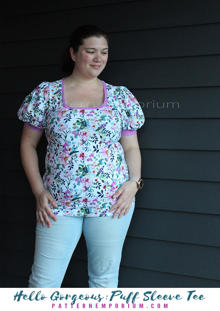 Hello Gorgeous | Puff Sleeve T-shirt Sewing Pattern