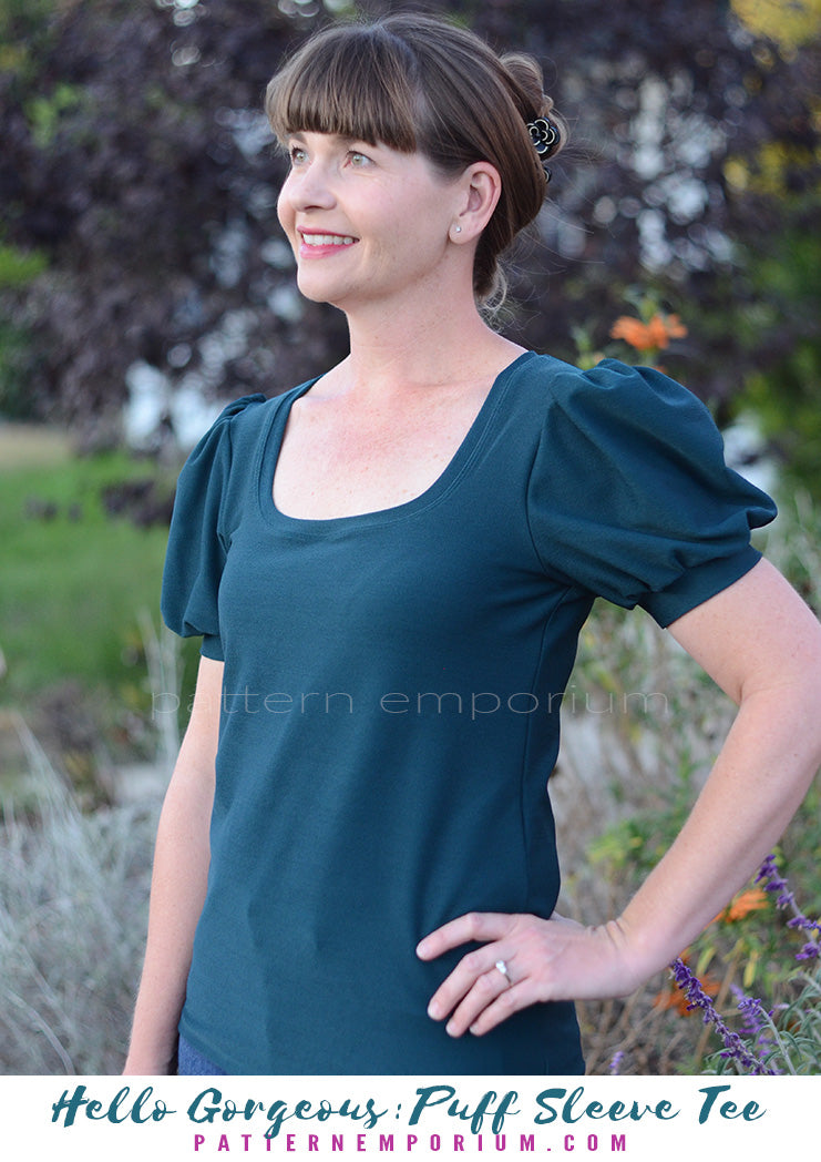 Hello Gorgeous | Puff Sleeve T-shirt Sewing Pattern