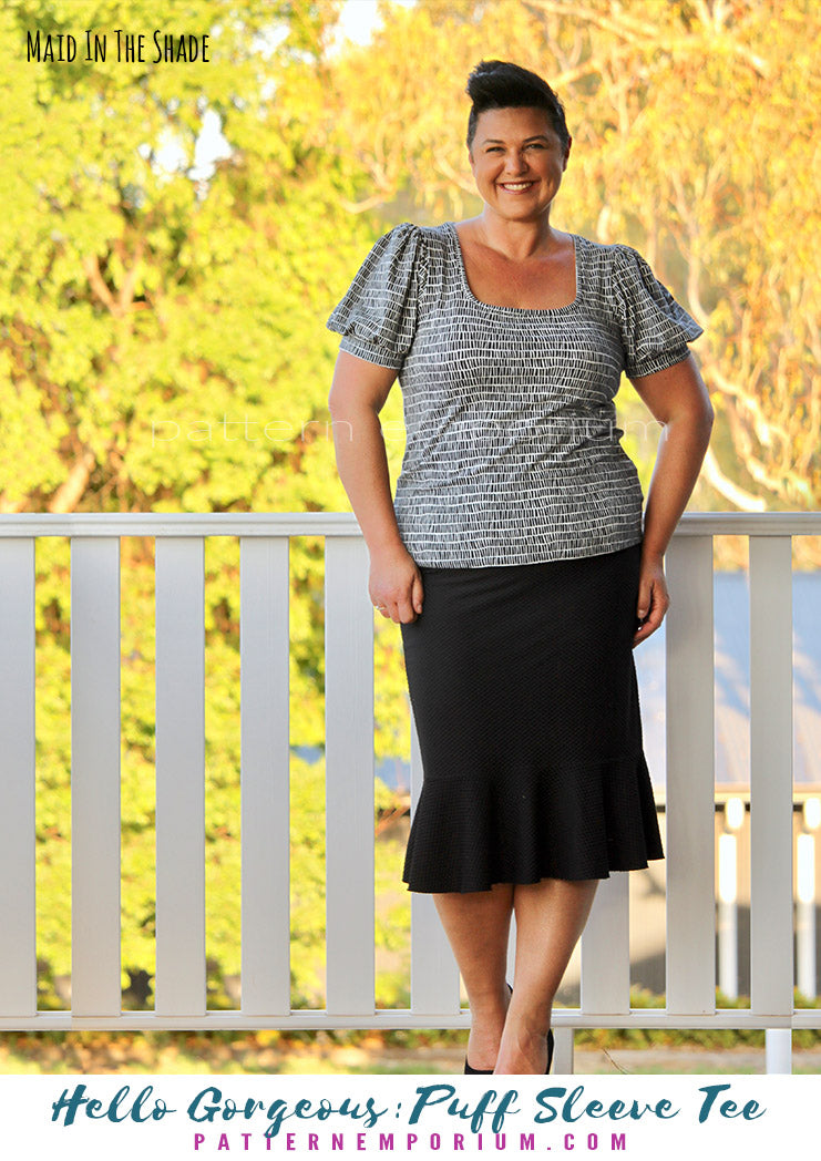 Hello Gorgeous | Puff Sleeve T-shirt Sewing Pattern