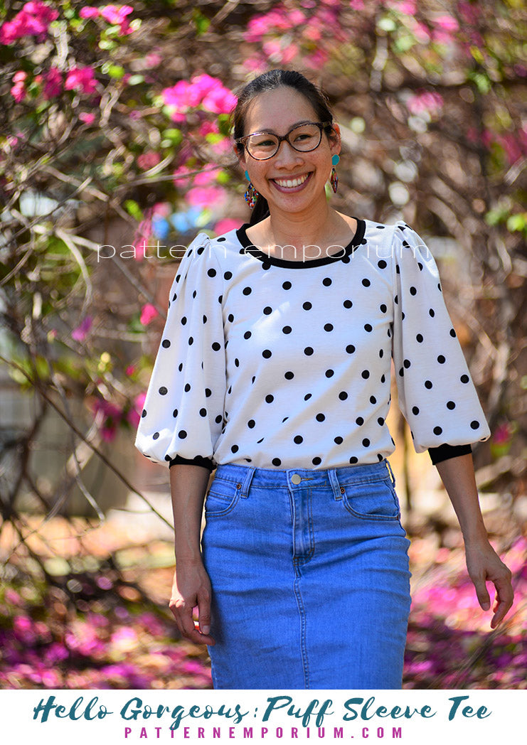 Hello Gorgeous | Puff Sleeve T-shirt Sewing Pattern