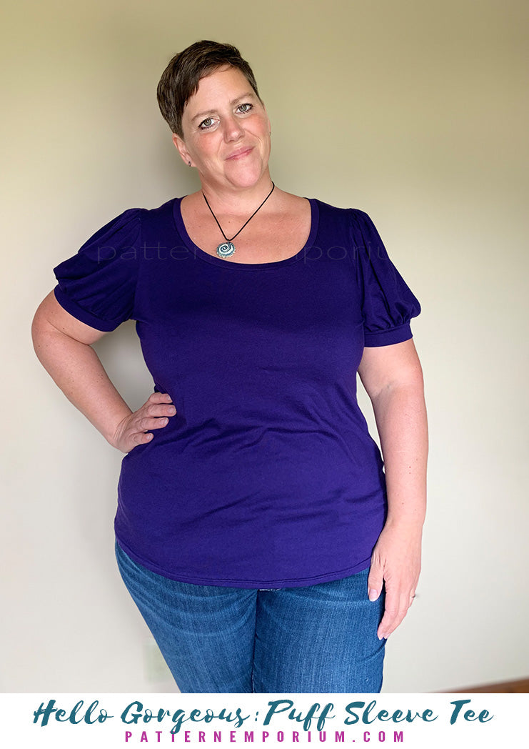 Hello Gorgeous | Puff Sleeve T-shirt Sewing Pattern