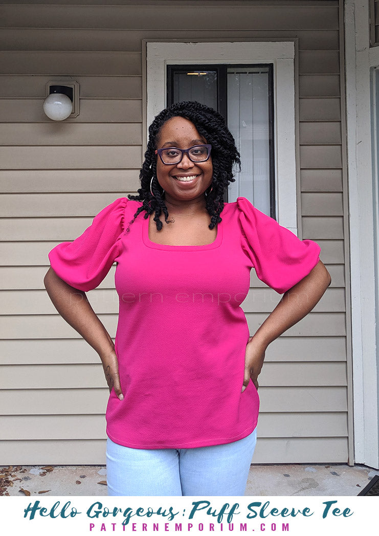 Hello Gorgeous | Puff Sleeve T-shirt Sewing Pattern