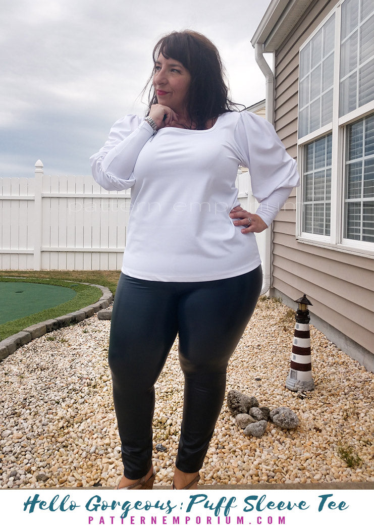 Hello Gorgeous | Puff Sleeve T-shirt Sewing Pattern