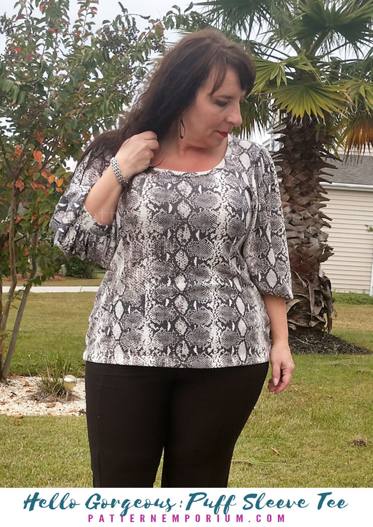Pattern Emporium Hello Gorgeous Puff Sleeve Tee pattern review by pamyjo2001