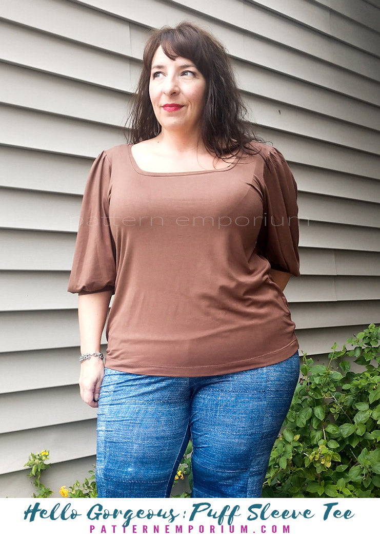 Hello Gorgeous | Puff Sleeve T-shirt Sewing Pattern