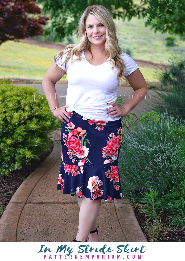 In My Stride | Flounce Pencil Skirt Sewing Pattern